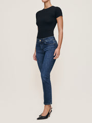 DL1961 MARA STRAIGHT MID RISE INSTASCULPT ANKLE INDIA INK