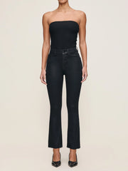 DL1961 BRIDGET BOOT HIGH RISE INSTASCULPT CROP - BLACK COATED