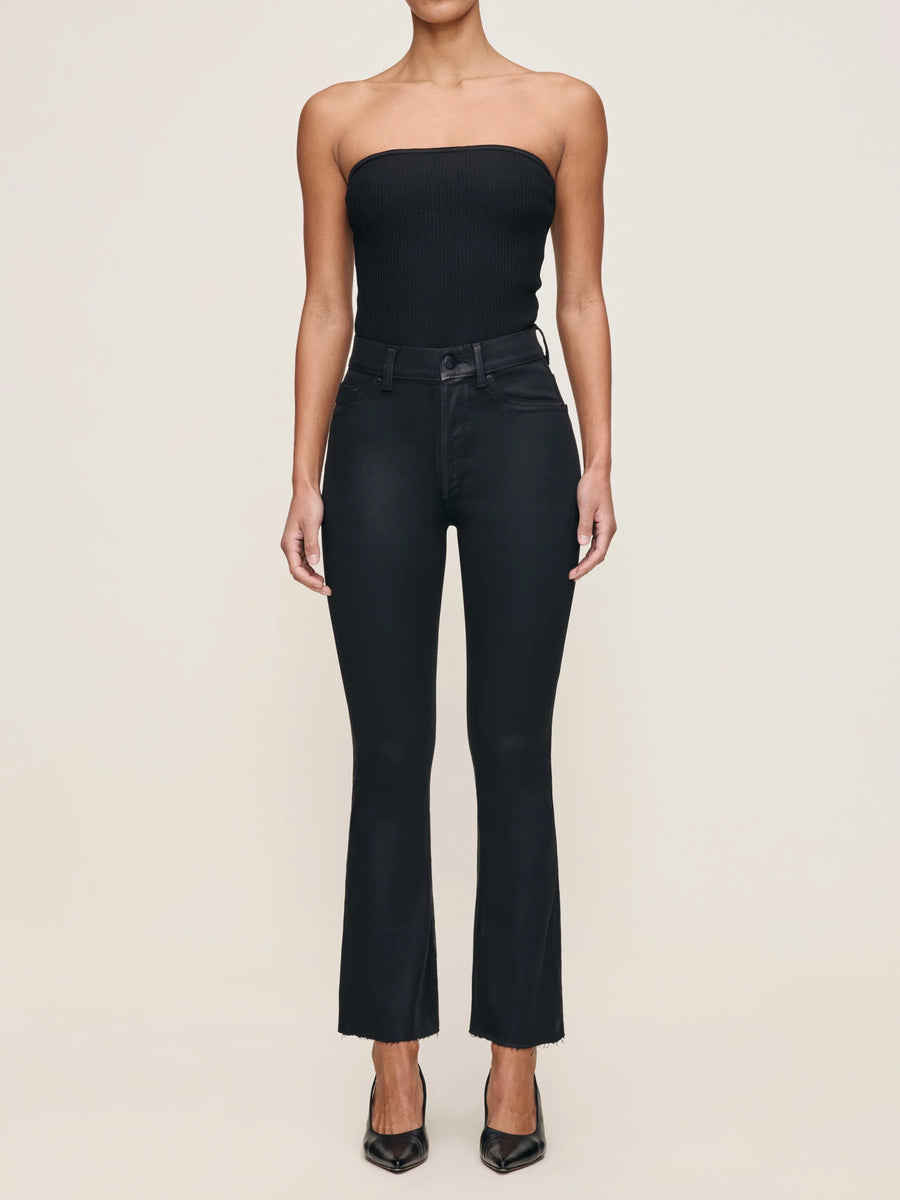 DL1961 BRIDGET BOOT HIGH RISE INSTASCULPT CROP - BLACK COATED
