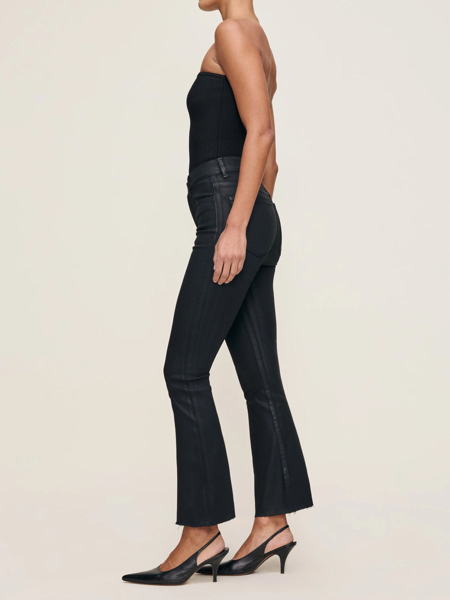 DL1961 BRIDGET BOOT HIGH RISE INSTASCULPT CROP - BLACK COATED