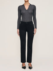 DL1961  MARA STRAIGHT MID RISE  INSTASCULPT ANKLE BLACK