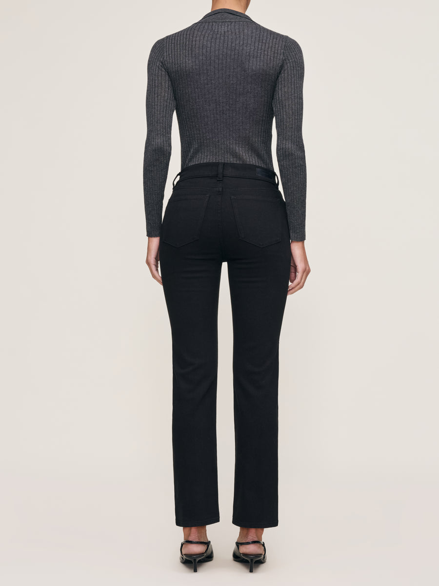 DL1961  MARA STRAIGHT MID RISE  INSTASCULPT ANKLE BLACK