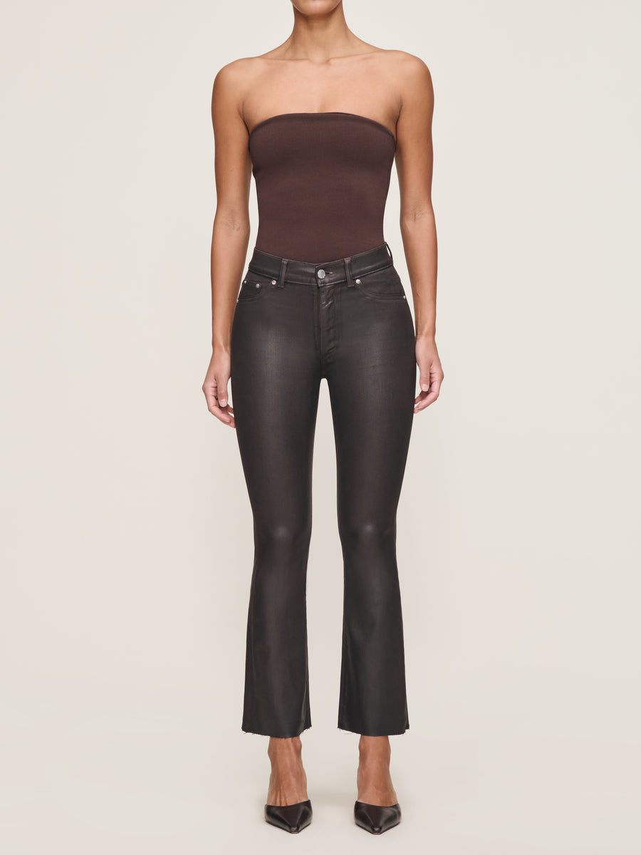 DL1961 BRIDGET BOOT HIGH RISE INSTASCULPT CROP CHOCOLATE COATED