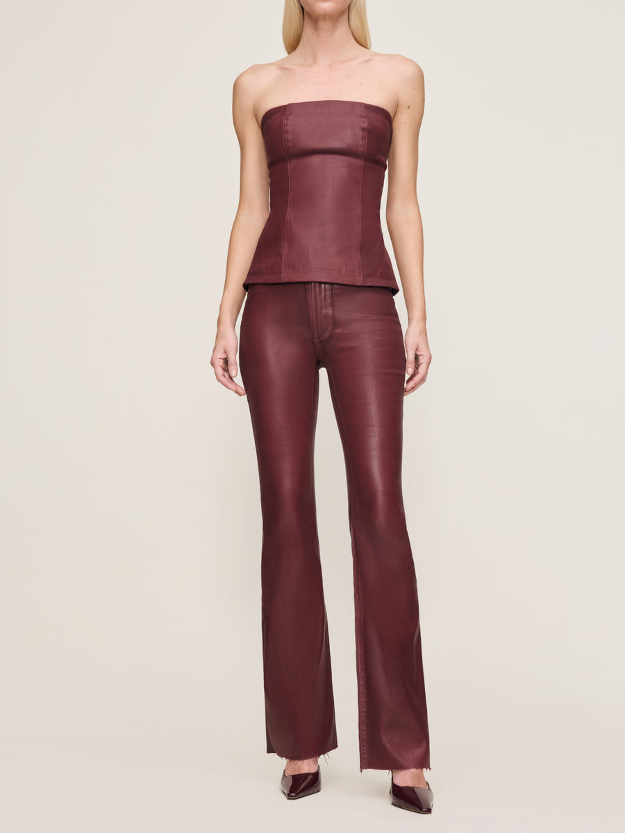 DL1961 BRIDGET BOOT HIGH RISE INSTASCULPT 33" SAFFRON COATED