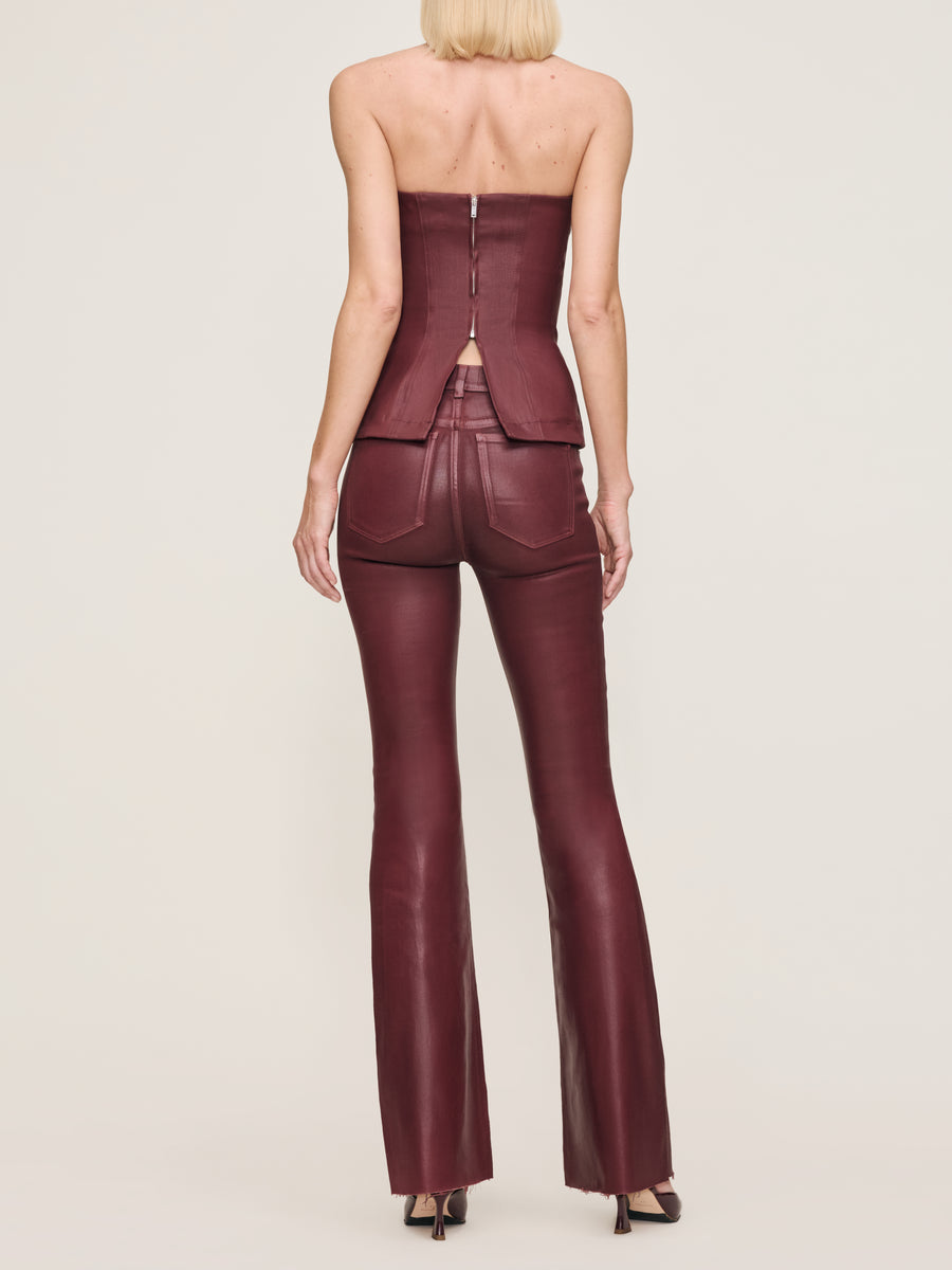 DL1961 BRIDGET BOOT HIGH RISE INSTASCULPT 33" SAFFRON COATED