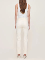 DL1961 MARA STRAIGHT MID RISE INSTASCULPT ANKLE - CREMA CUFFED