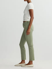 DL1961 MARA STRAIGHT MID RISE INSTASCULPT ANKLE - SUPERGREENS