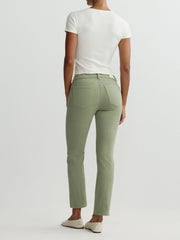 DL1961 MARA STRAIGHT MID RISE INSTASCULPT ANKLE - SUPERGREENS