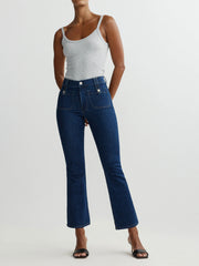 DL1961 BRIDGET BOOT HIGH RISE INSTASCULPT CROP - DEEP SAPPHIRE