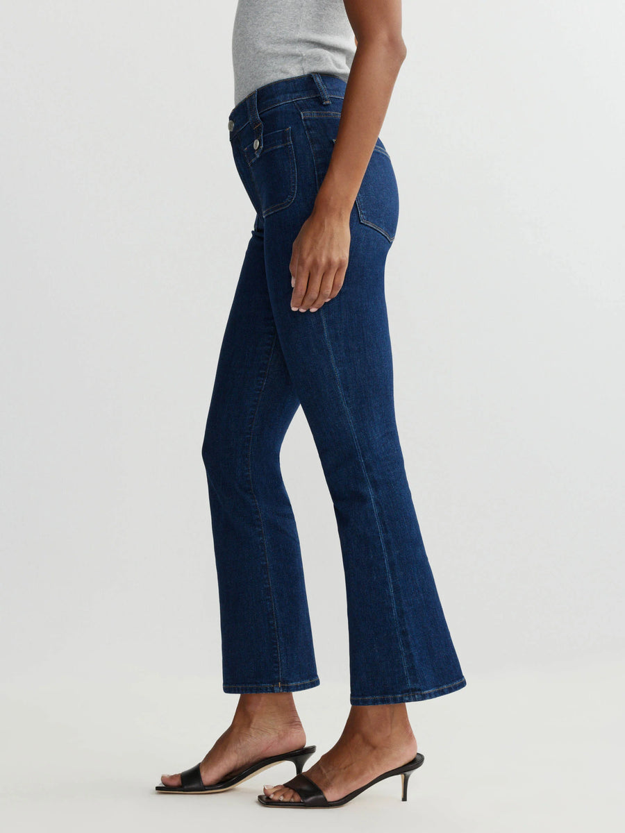 DL1961 BRIDGET BOOT HIGH RISE INSTASCULPT CROP - DEEP SAPPHIRE