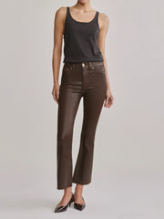 DL1961 BRIDGET BOOT HIGH RISE INSTASCULPT CROP - BROWNSTONE COATED
