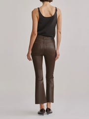 DL1961 BRIDGET BOOT HIGH RISE INSTASCULPT CROP - BROWNSTONE COATED