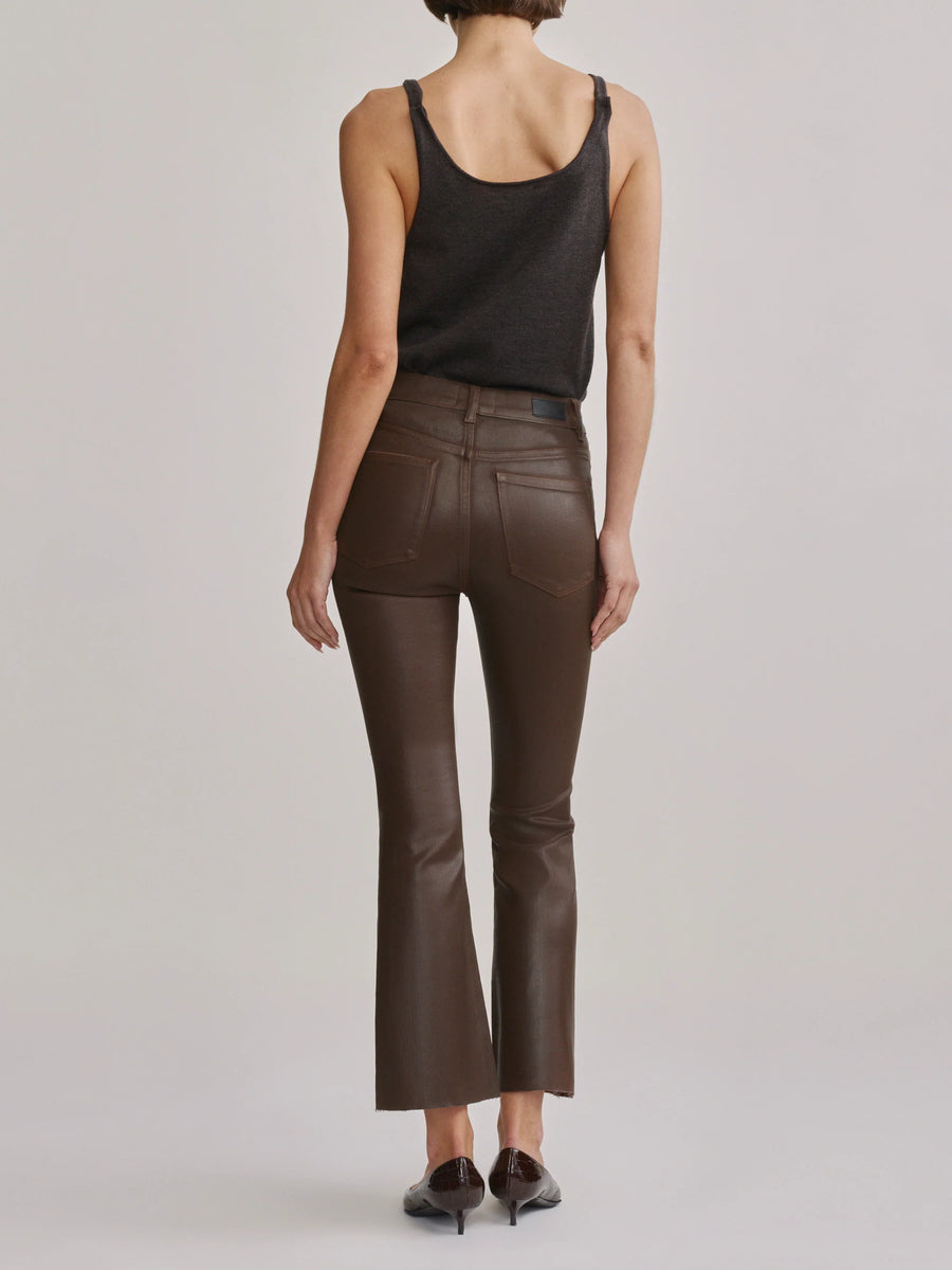 DL1961 BRIDGET BOOT HIGH RISE INSTASCULPT CROP - BROWNSTONE COATED