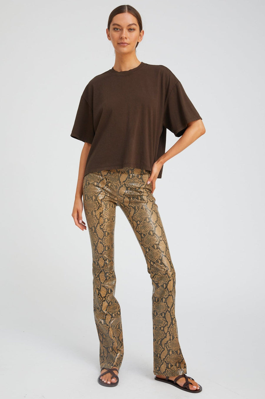 SPRWMN MICRO FLARE TAN PYTHON