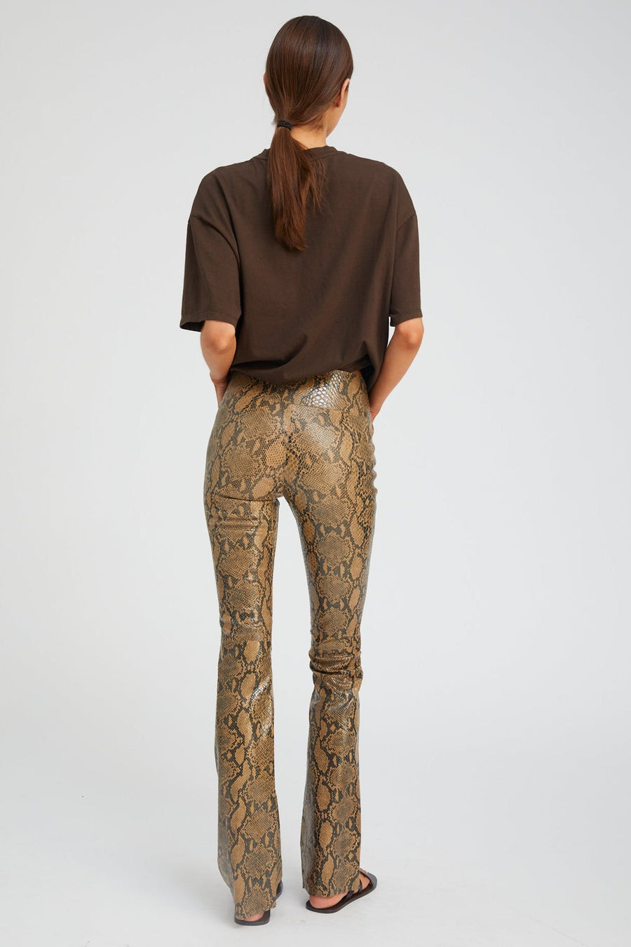 SPRWMN MICRO FLARE TAN PYTHON