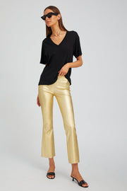 SPRWMN ANKLE FLARE METALLIC GOLD