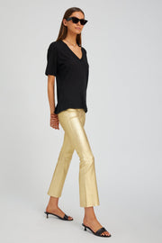 SPRWMN ANKLE FLARE METALLIC GOLD