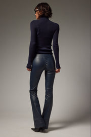 SPRWMN LONG SLEEVE MOCK NECK CASHMERE TOP - NAVY