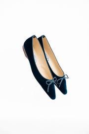 EMMA HOPE LOW BOW VELVET BALLET FLAT -  OTTANIO