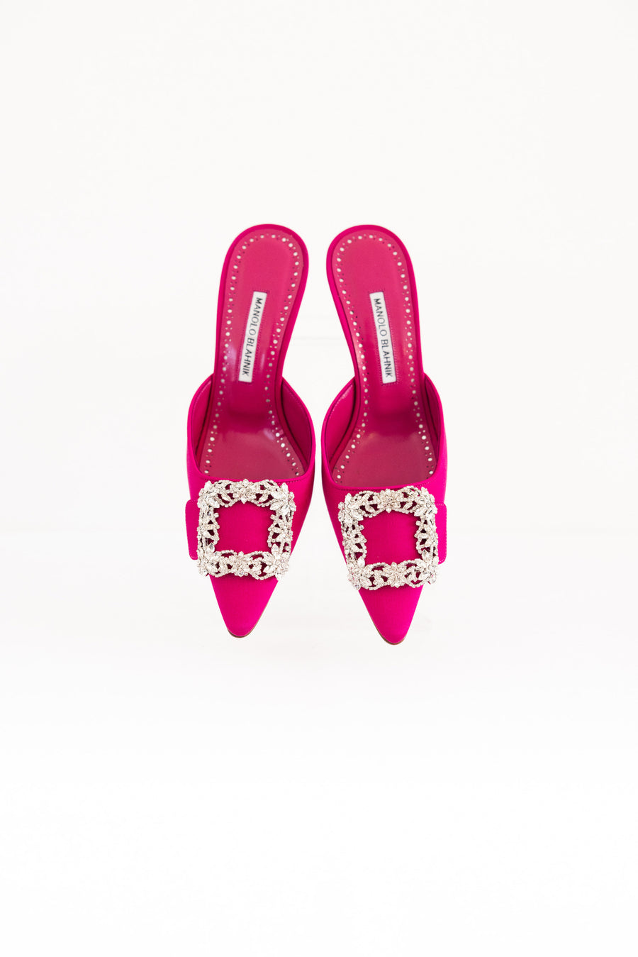 Manolo Blahnik Pink Pump with Jewel