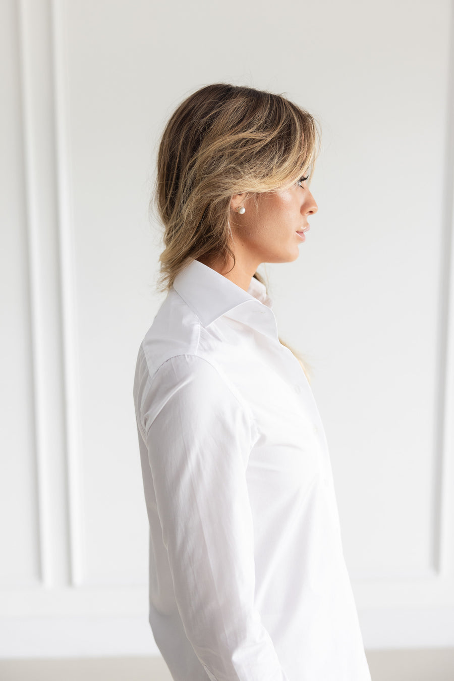 Finamore White Cotton Poplin Shirt