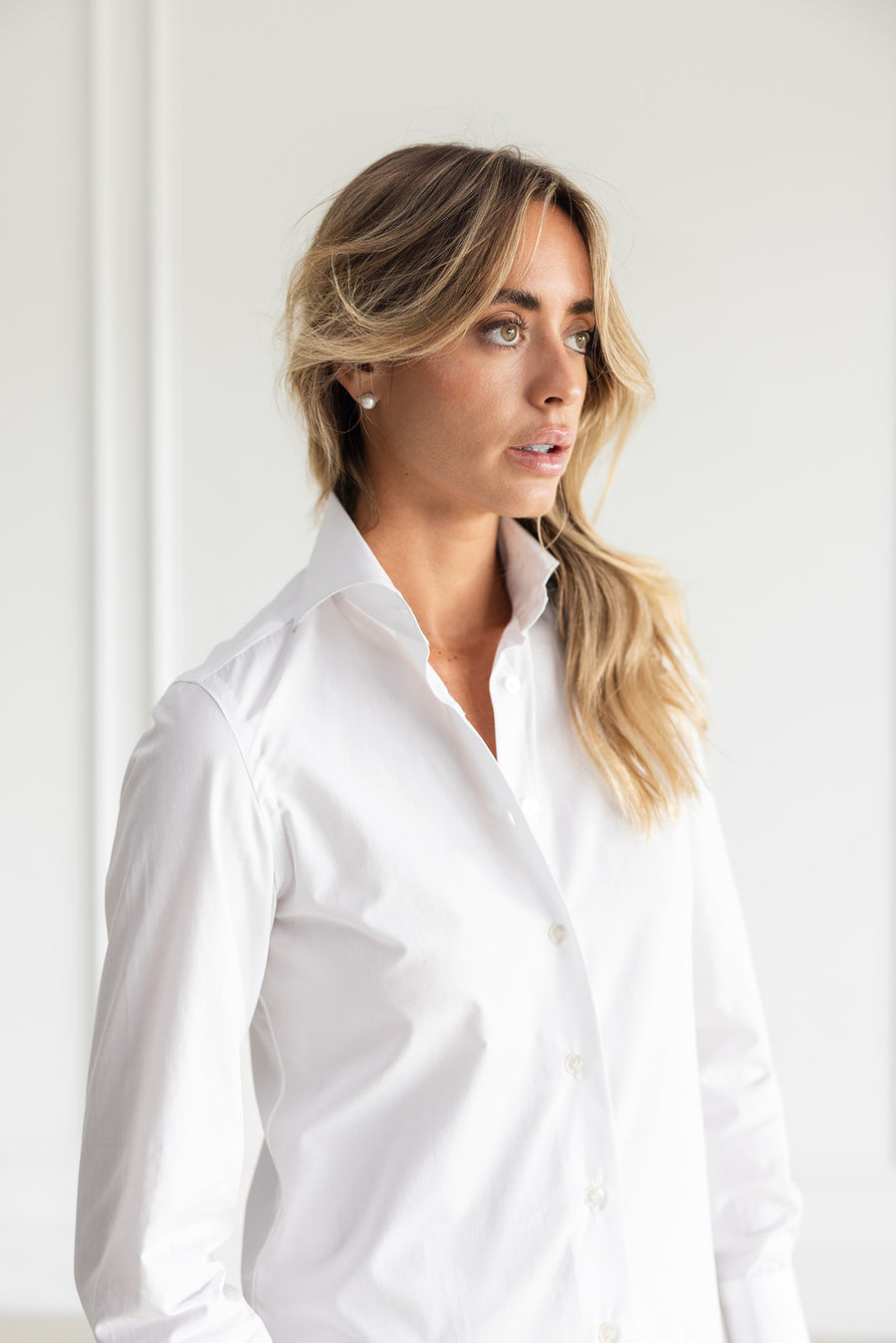 Finamore White Cotton Poplin Shirt