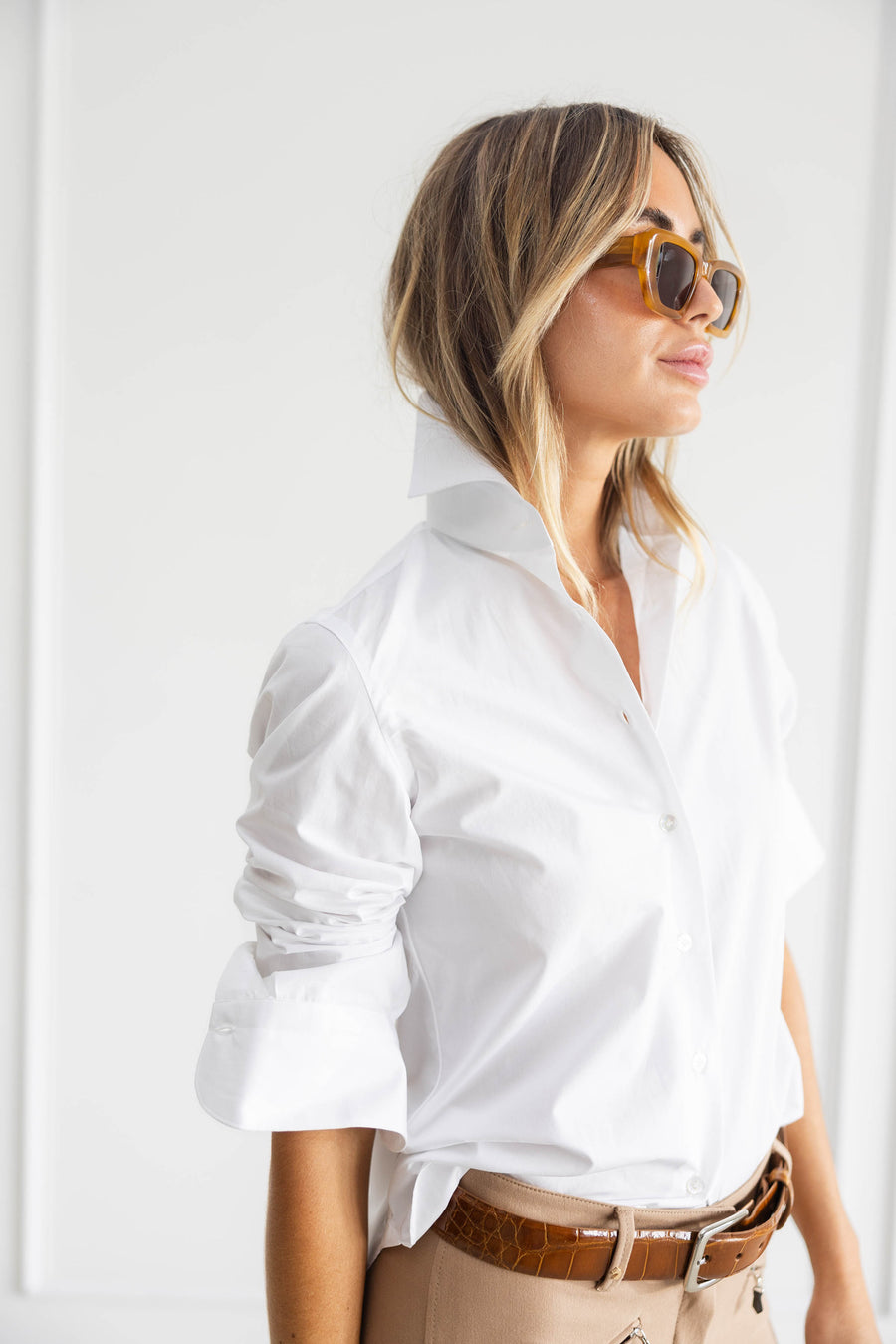 Finamore White Cotton Poplin Shirt