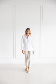 Finamore White Cotton Poplin Shirt