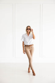 PAMELA HENSON SOHO PANT- CAMEL