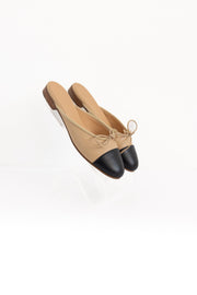 UNUTZER BEIGE BLACK MULE