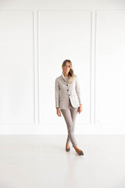 Diane Firsten Silk Windowpane Jacket