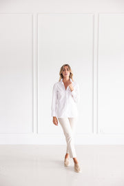 Finamore White Cotton Poplin Shirt