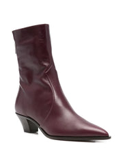 AQUAZZURA BRUNSWICK ANKLE BOOT BLACKBERRY