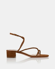 AQUAZZURA LUCA SANDAL - WALNUT