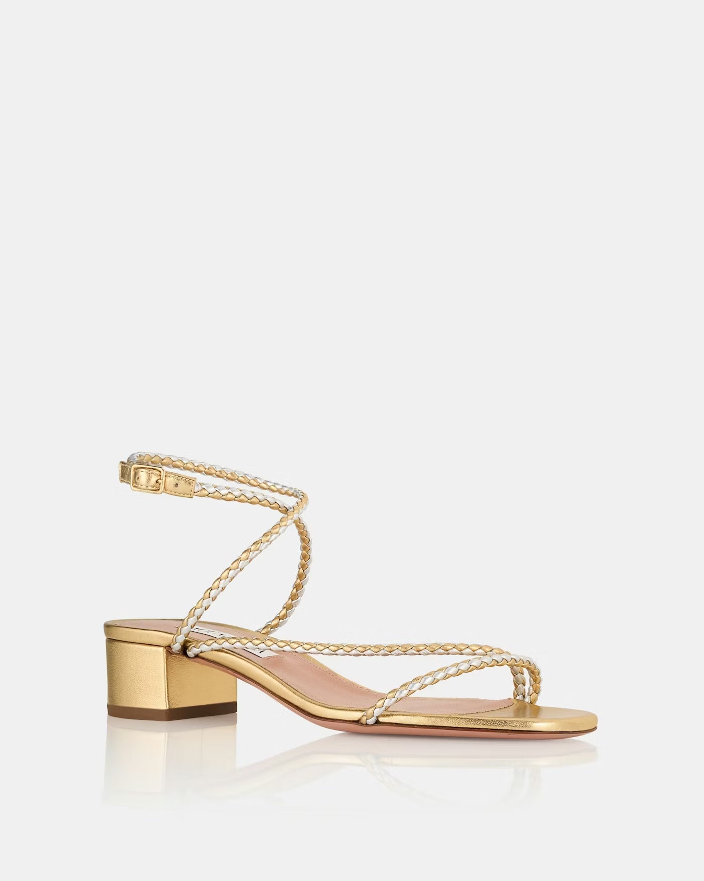 AQUAZZURA LUCA SANDAL - METALLIC