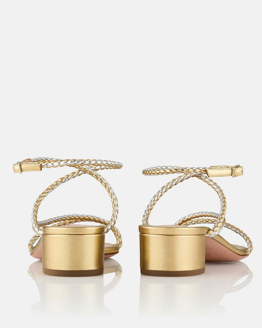 AQUAZZURA LUCA SANDAL - METALLIC