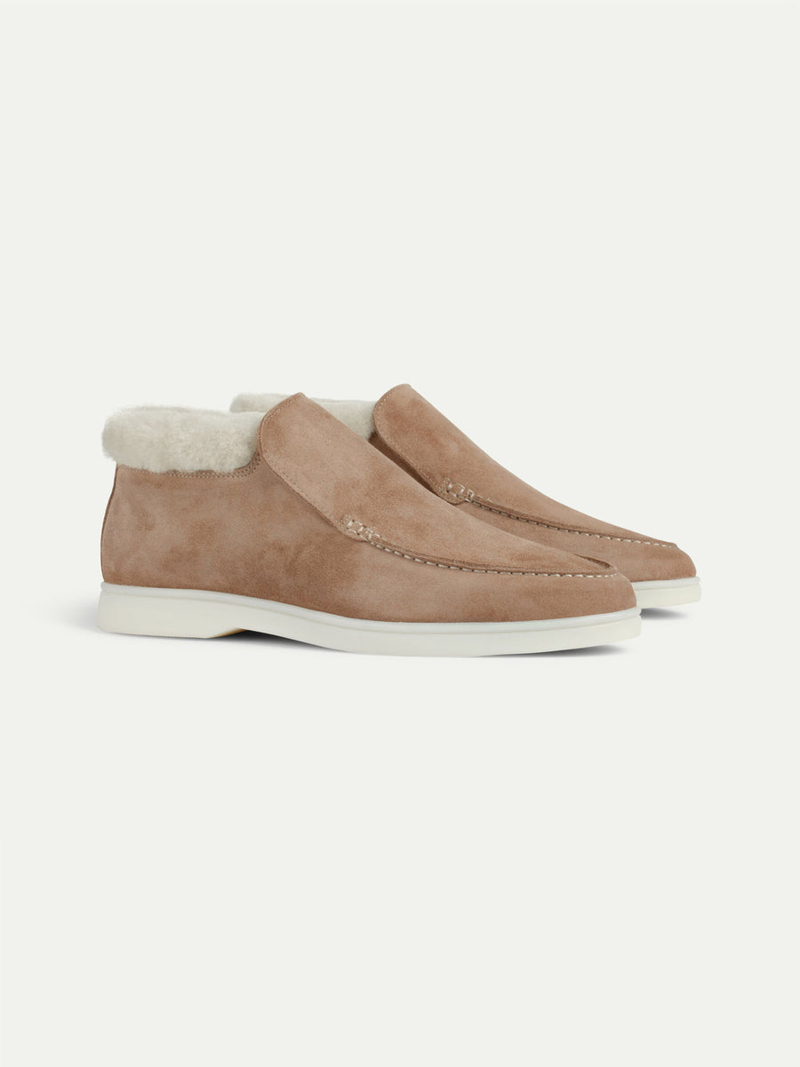 AURELIEN LADY CLASSIC CITY LOAFER FUR - BEIGE