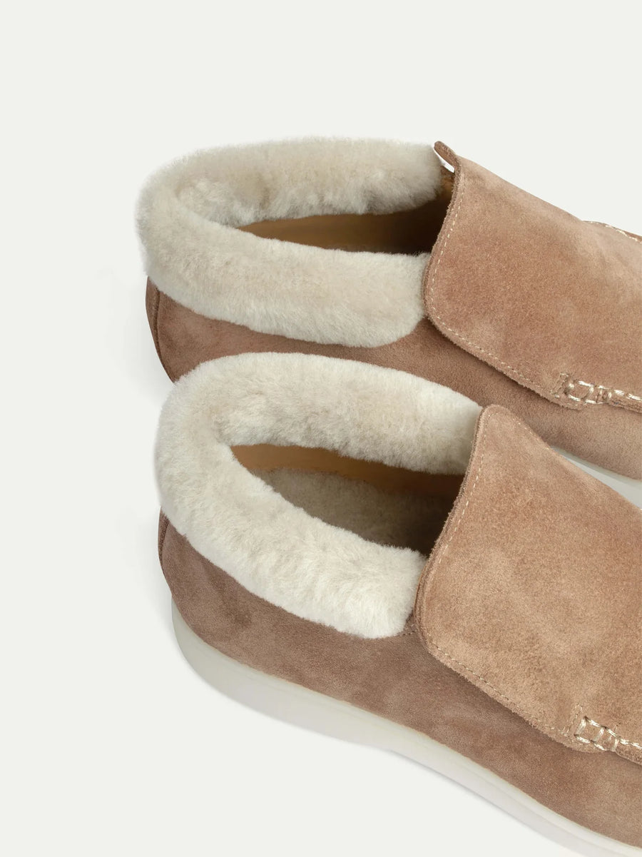 AURELIEN LADY CLASSIC CITY LOAFER FUR - BEIGE
