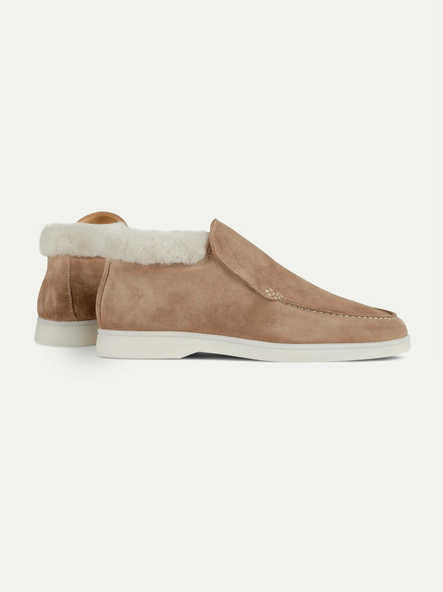 AURELIEN LADY CLASSIC CITY LOAFER FUR - BEIGE