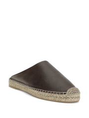 BRUNELLO CUCINELLI LEATHER JUTE ESPADRILLE - BROWN