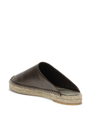 BRUNELLO CUCINELLI LEATHER JUTE ESPADRILLE - BROWN