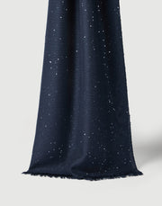 BRUNELLO CUCINELLI CASHMERE AND SILK DIAMOND YARN SCARF- NAVY