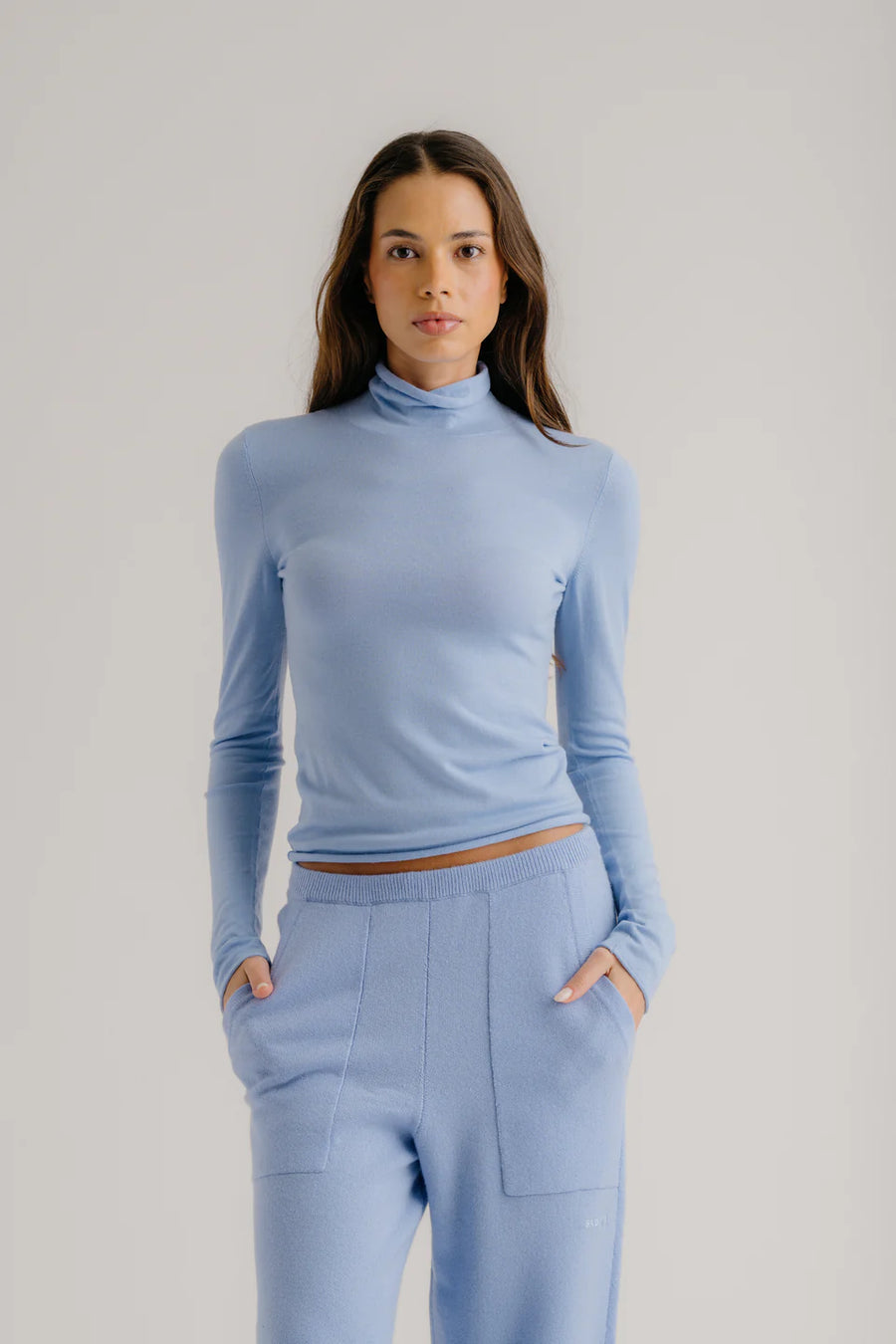 SABLYN BELLE SLIM TURTLENECK - AZUREOUS