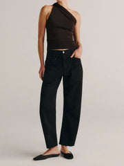 DL1961 BOW TIE KNIT TOP - BRUNETTE