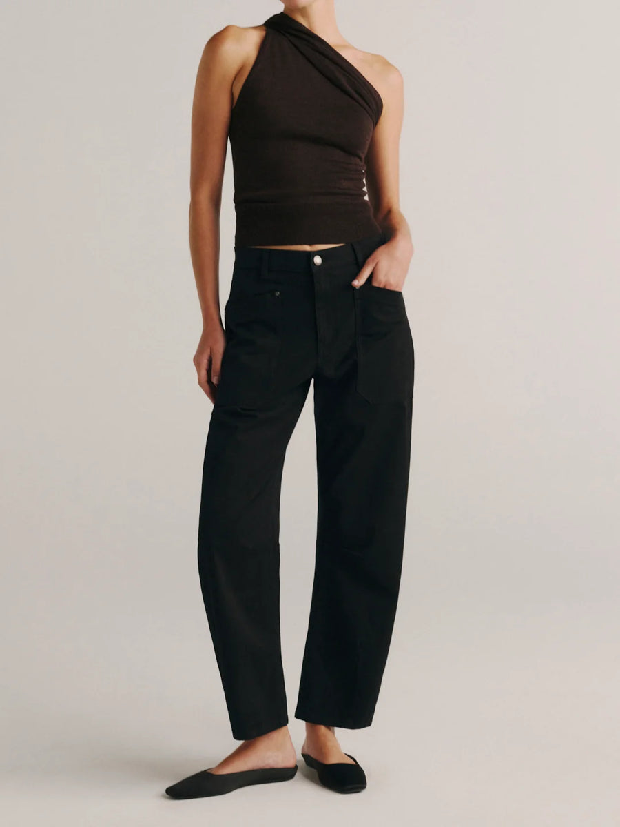 DL1961 BOW TIE KNIT TOP - BRUNETTE