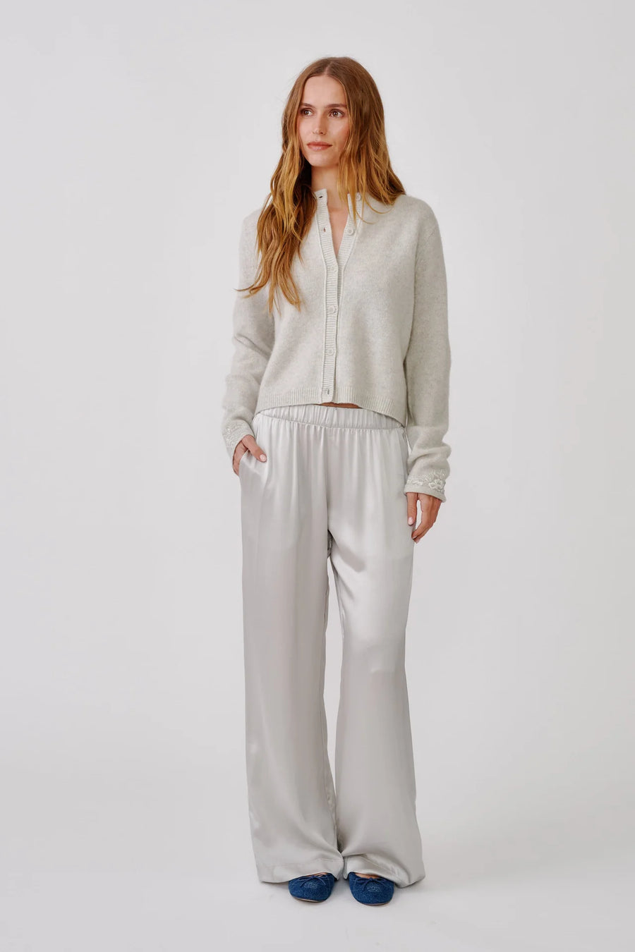 SABLYN BRYNN HIGH RISE PULL ON WIDE LEG PANT - BLIZZARD