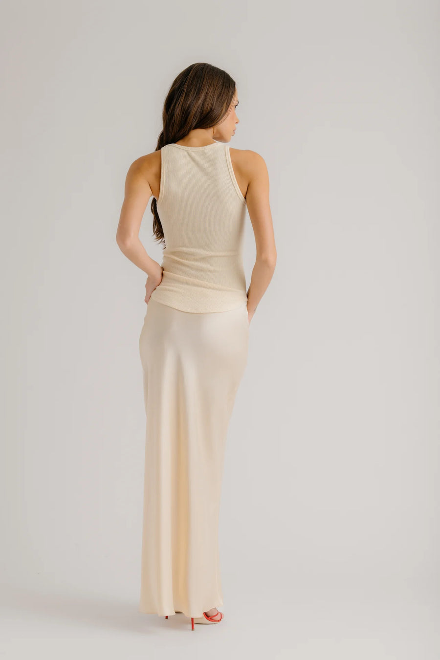 SABLYN JAMEELA RACERBACK TANK - BUTTERCREAM