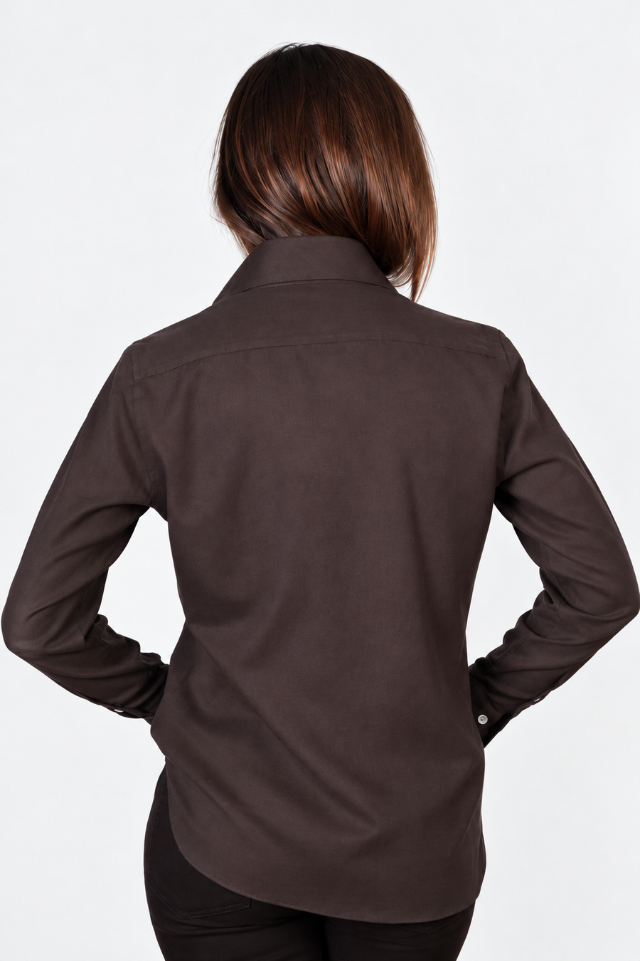 DF ITALIAN MADE COTTON BLEND SHIRT - BROWN