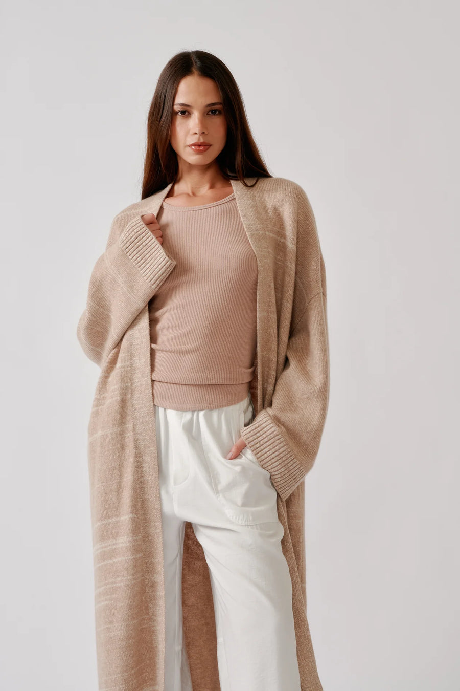 SABLYN CEDAR SLOUCHY CASHMERE  DUSTER - DUNE