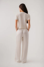 SABLYN CHARLESTON RELAXED CREWNECK TEE - GARDENIA